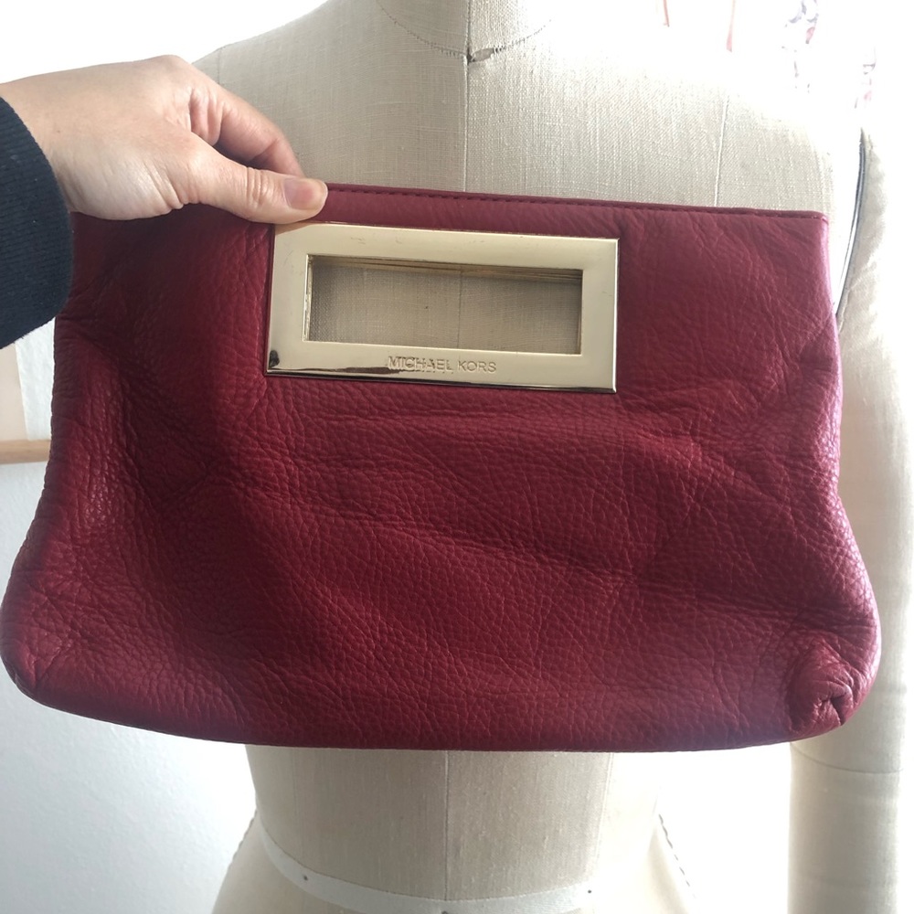 Michael Kors Genuine Leather Clutch Purse